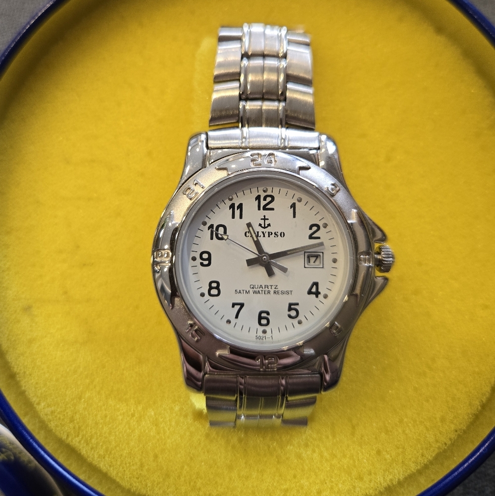 Calypso Stainless Steel Quartz Watch - White Dial